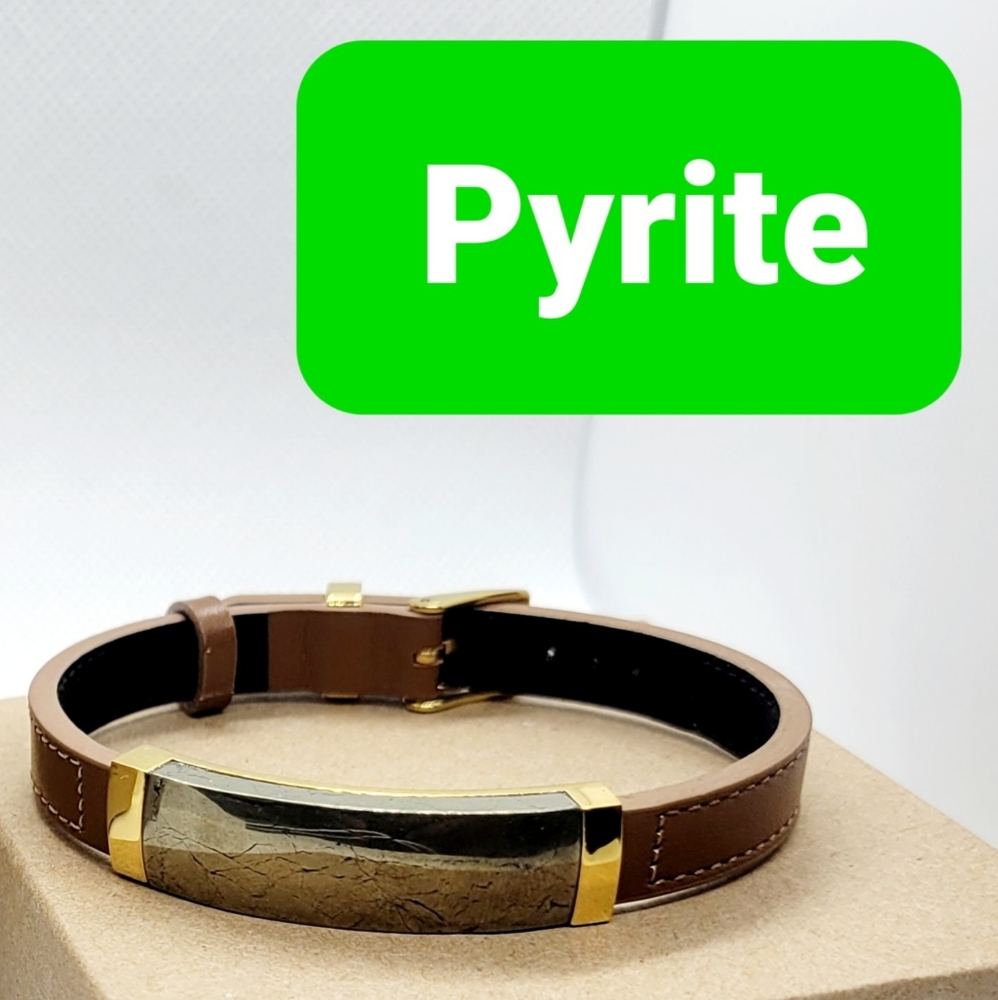 Stainless steel natural stone leather bracelets